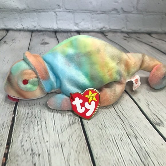 NWT TY Beanie Baby - Rainbow the Chameleon - Picture 2 of 7